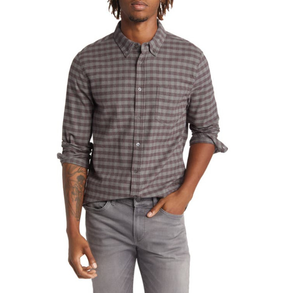 Rails Reid Long Sleeve Check Shirt Lava Grey Size XL - Picture 1 of 1